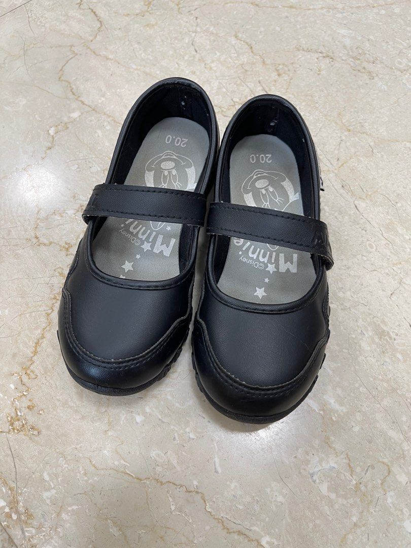 Children Girls Black Pumps Ballet Flats Mickey Mouse size 20