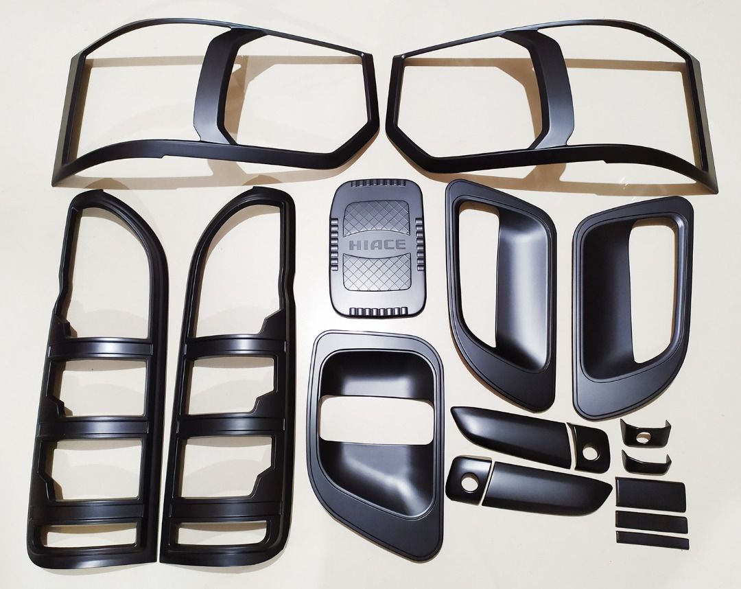 Combo Garnish Matte black for Toyota Hiace Commuter 2014 to 2022 old look, Car Parts