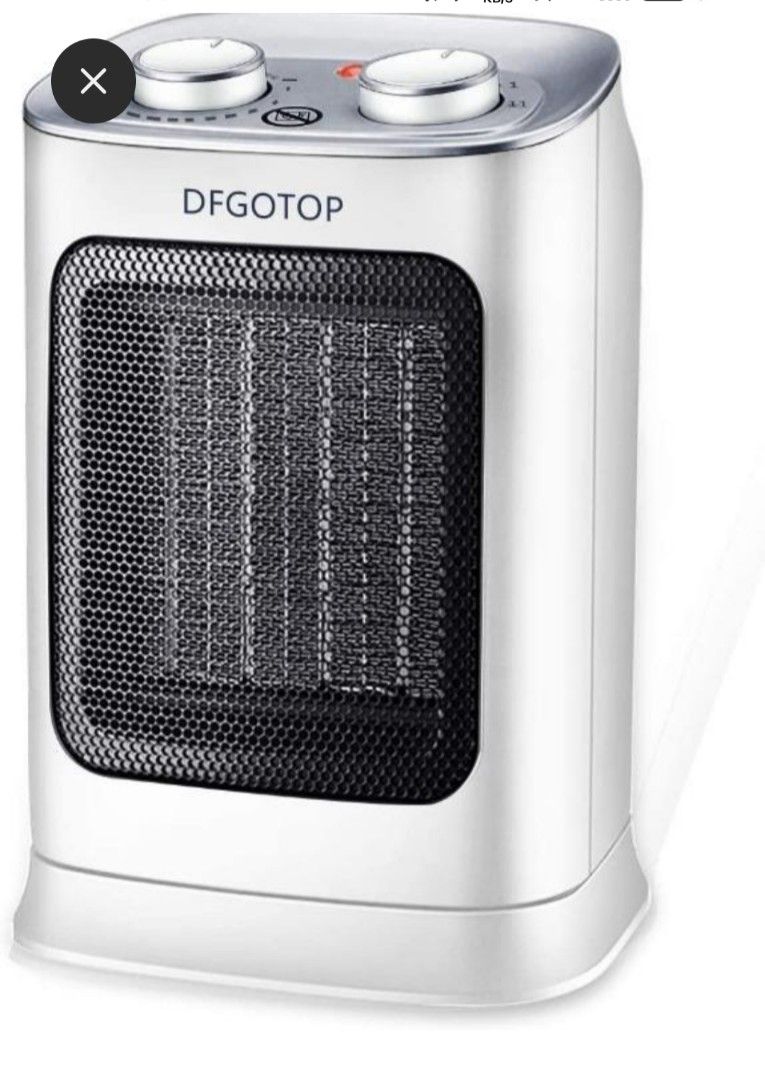DFGOTOP 1800W/800W Portable Electric Fan Heater with 2 Heat Settings, Small  Ceramic heaters with Adjustable Thermostat, Energy Efficient Space Heater  with Overheat Protection for Home Office, White, TV u0026 Home Appliances, Other