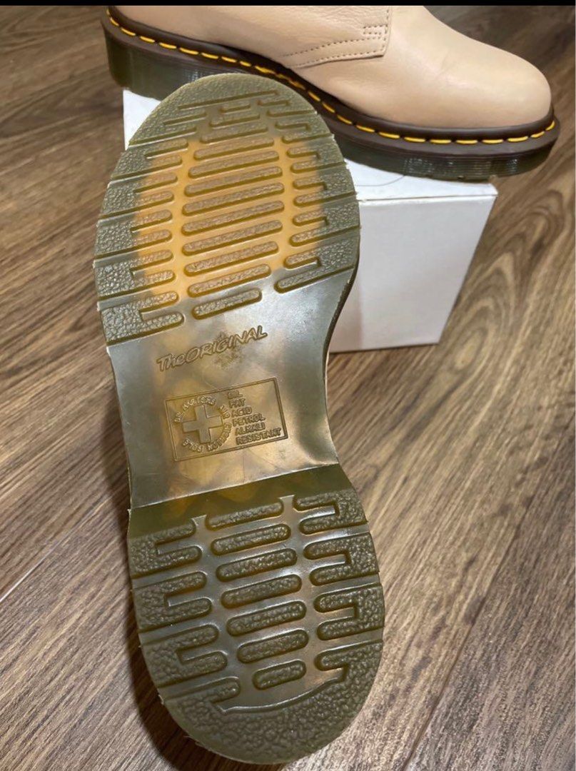 Dr Martens Beige Sand Women s Fashion Footwear Boots on Carousell