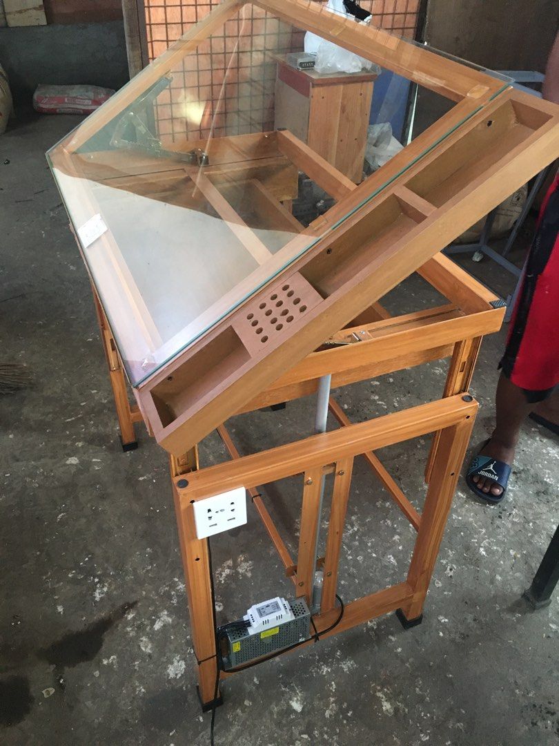Drafting Table (Category: Other Home Furniture) located in San Pedro. Submitted by draftingtablemaker (Listing ID 1213824610, Image 3). Description: Custom Made Starts at 9000 optional: drawer sidetable actuator usb port outlet.