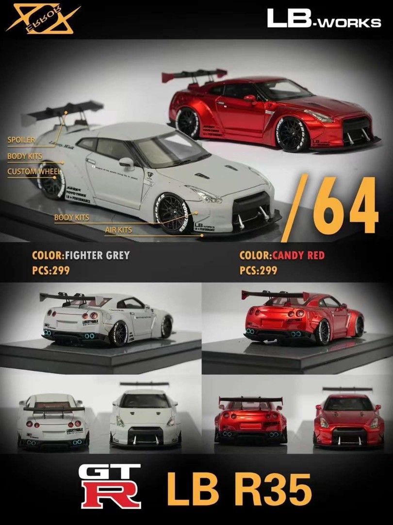 今 話題 の 人気 商品 1:64 404 Error LB Inno64 Works Tarmac GT Mini R35. GTR ミニカー