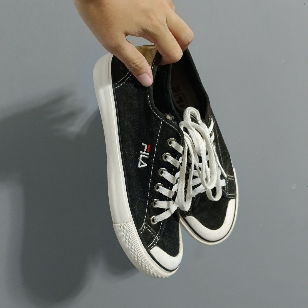 Fila black rubber shoes discount