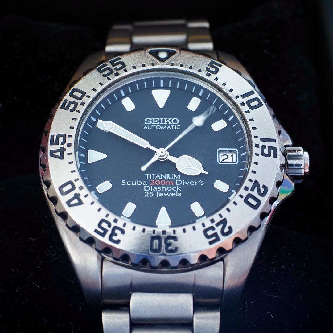 For sale: Seiko 4S15 Titanium Scuba 200m dive watch SCVF001, Men's Fashion,  Watches & Accessories, Watches on Carousell