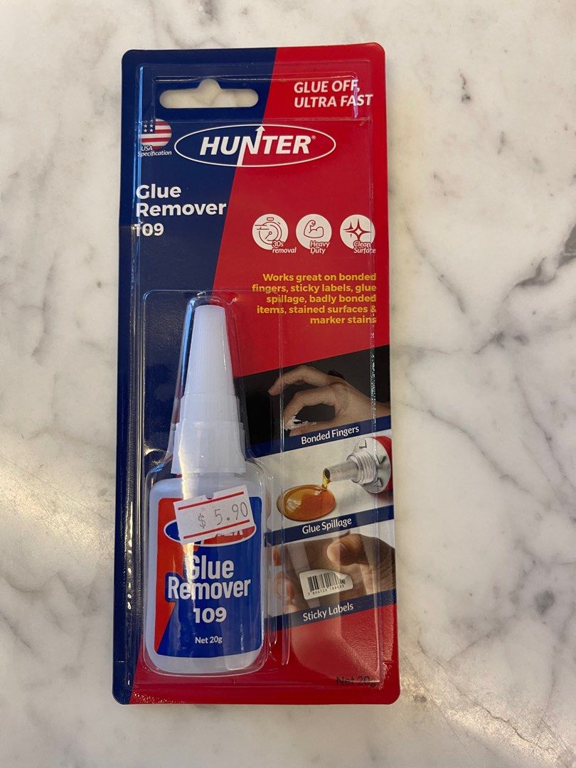 FREE MAILING / hunter glue remover 109 bonded fingers glue spills and