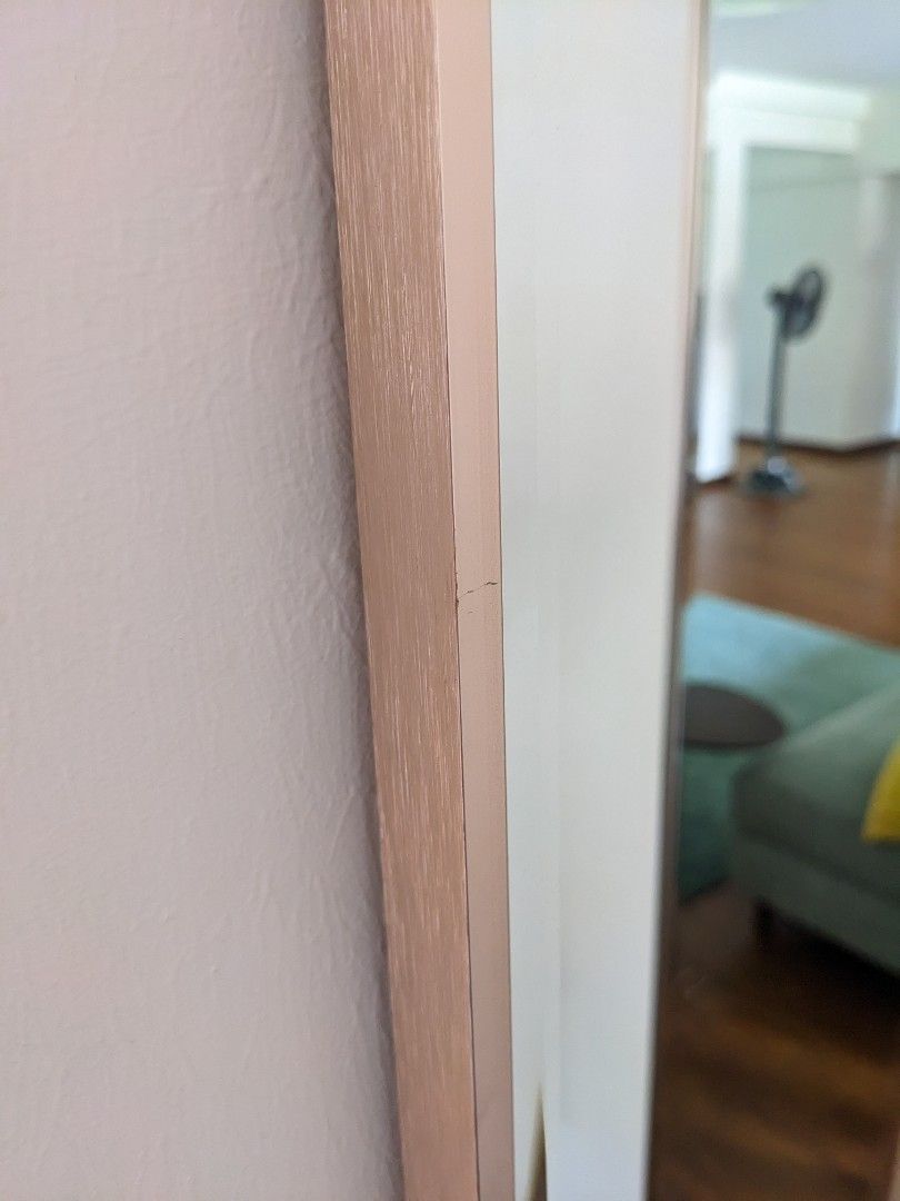 Taylor b Full length mirror rose gold frame beveled edge, Furniture