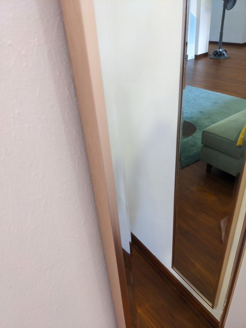 Taylor b Full length mirror rose gold frame beveled edge, Furniture