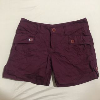 Girls kids teens dark red violet shorts / bottoms with pockets