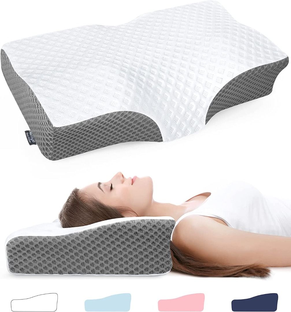 Lumbar Pillow for Sleeping, Adjustable Height 3D Lower Back Support Pillow  Waist Sciatic Pain Relief Cushion for Bed Rest - Side, Back and Stomach  Sleepers 