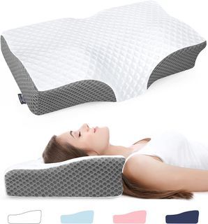  ComfiLife Lumbar Support Pillow for Sleeping Memory Foam Pillow  for Back Pain Relief - Side, Back and Stomach Sleepers- Triangle Wedge  Bolster Pillow - Bed Rest Pillow (White, Standard) : Home