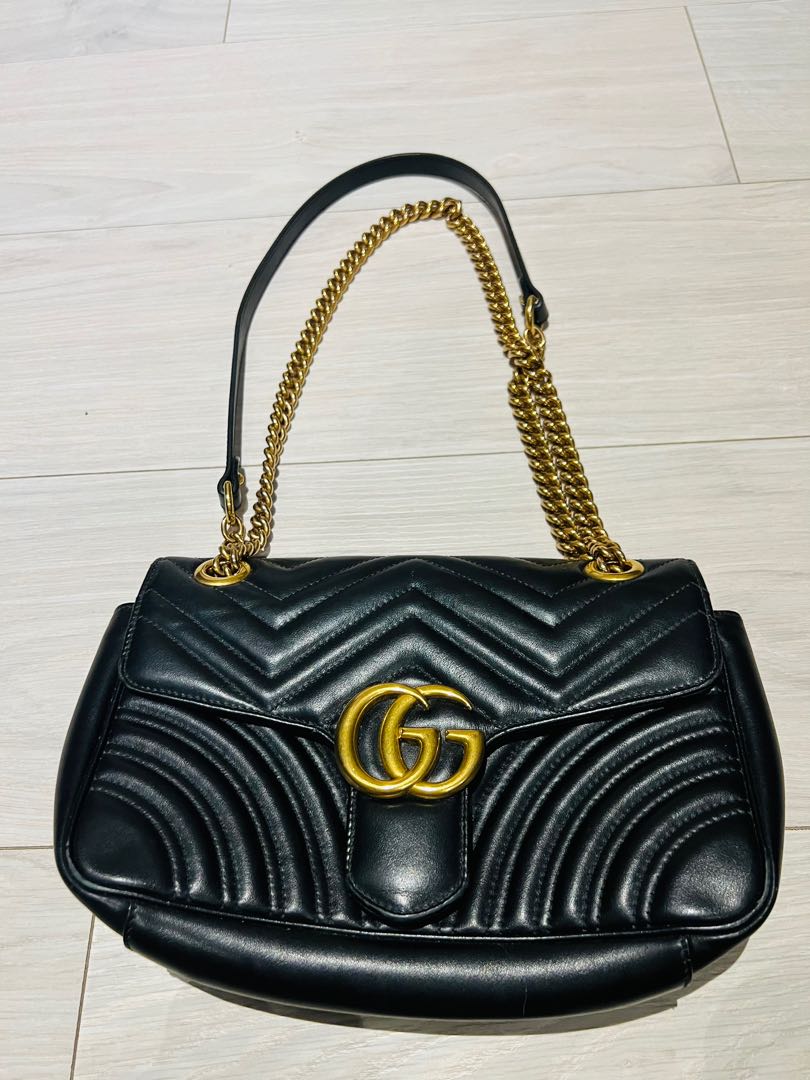 Gg marmont medium shoulder outlet bag