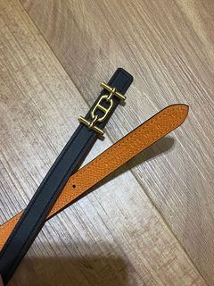 H Torsade belt buckle & Reversible leather strap 13 mm