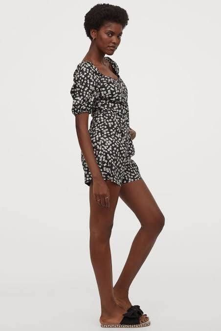 H&m cheap floral playsuit