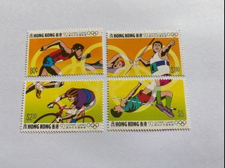 Hong kong stamp 1992 Olympic games mnh