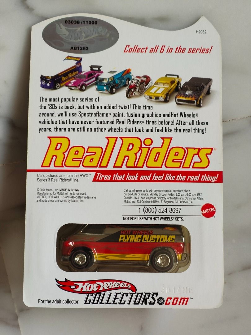 Hot Wheels 70's Van from 2004 Series 3 Real Riders RLC series