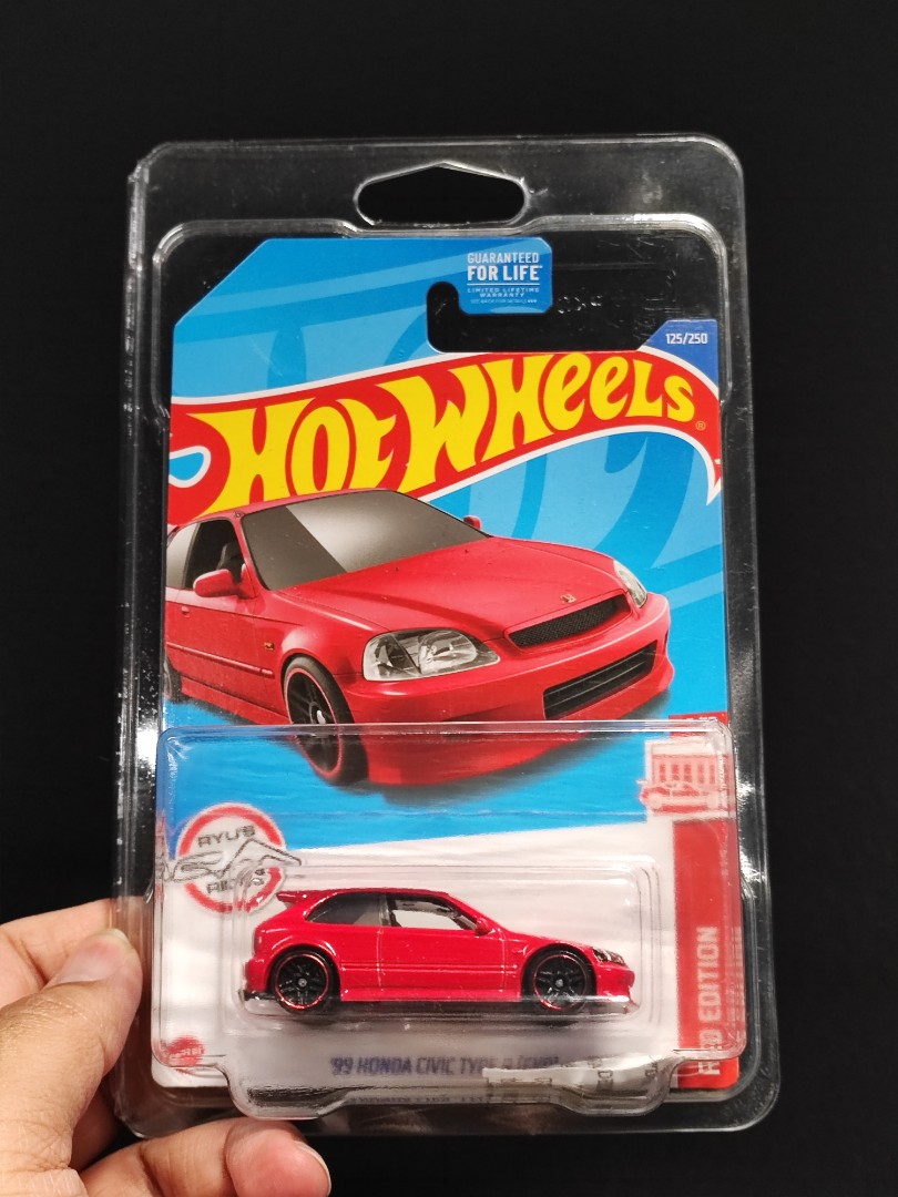 Hot Wheels 99 Honda Civic Type R EK9 Red Edition, Hobbies & Toys