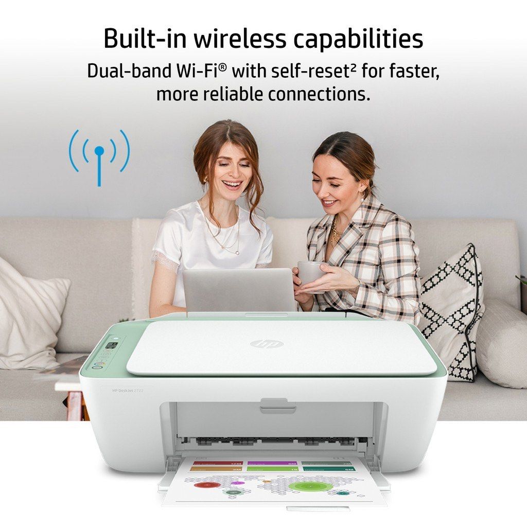 HP DeskJet 2722 AllinOne Wireless Color Printer / Print Scan Copy