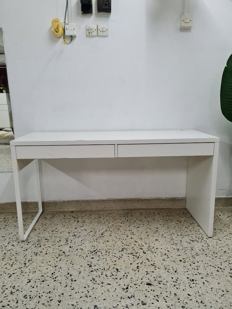 IKEA LONG MICKE desk workstation / study table, Furniture & Home Living, Furniture, Tables