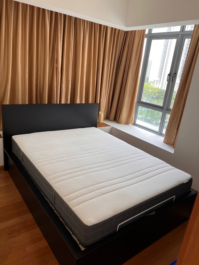 IKEA Malm Ottoman Bed, Furniture & Home Living, Furniture, Bed Frames & Mattresses on Carousell