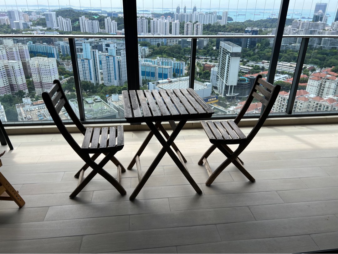 IKEA Outdoor Foldable Table and Chairs Set, Furniture & Home Living, Furniture, Tables & Sets on