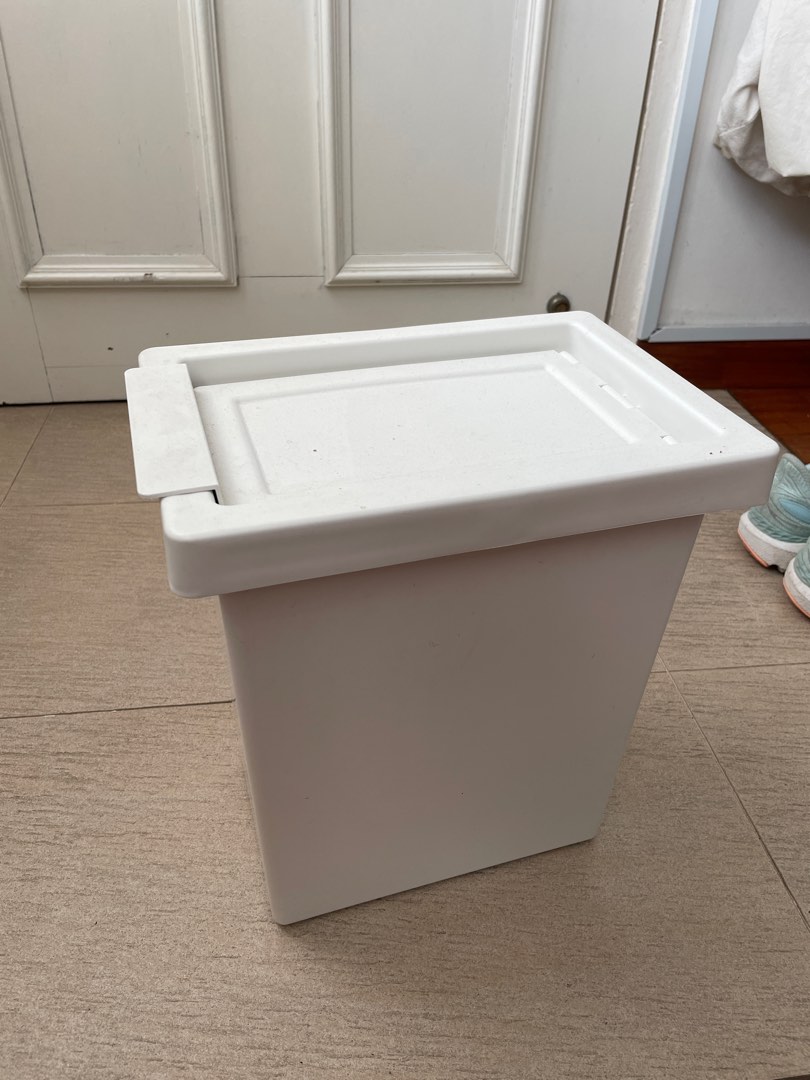 Ikea small white bin Filur 10 litres, Furniture & Home Living