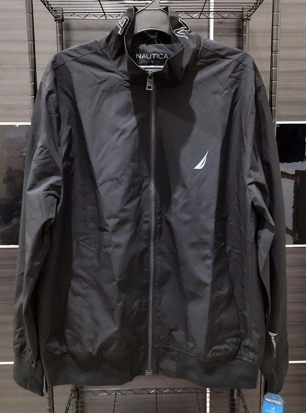 Jaket Rainbreaker Nautica Original Black Size S, Fesyen Pria