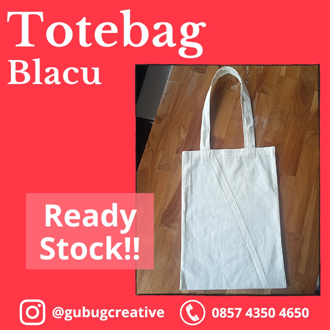 Jual Totebag Blacu polos Grosir di Nogosari Boyolali hubungi 0857