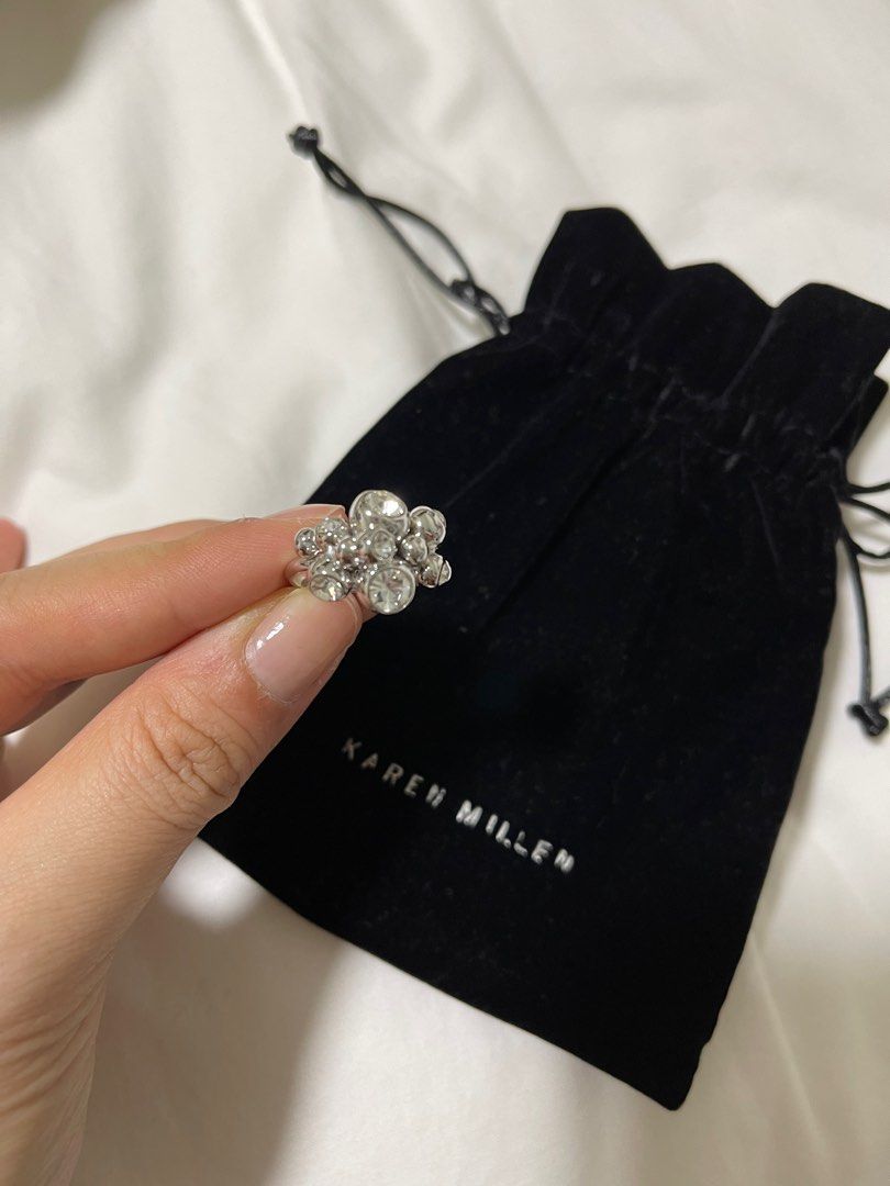 Karen Millen Silver Ring size 8