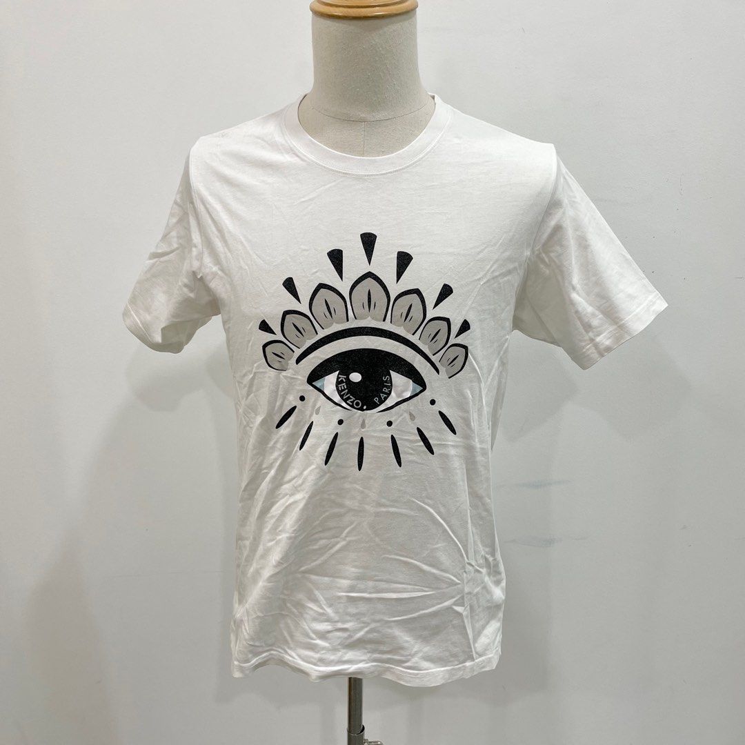 KENZO WHITE EYE SHIRT 227018111 Men s Fashion Tops Sets