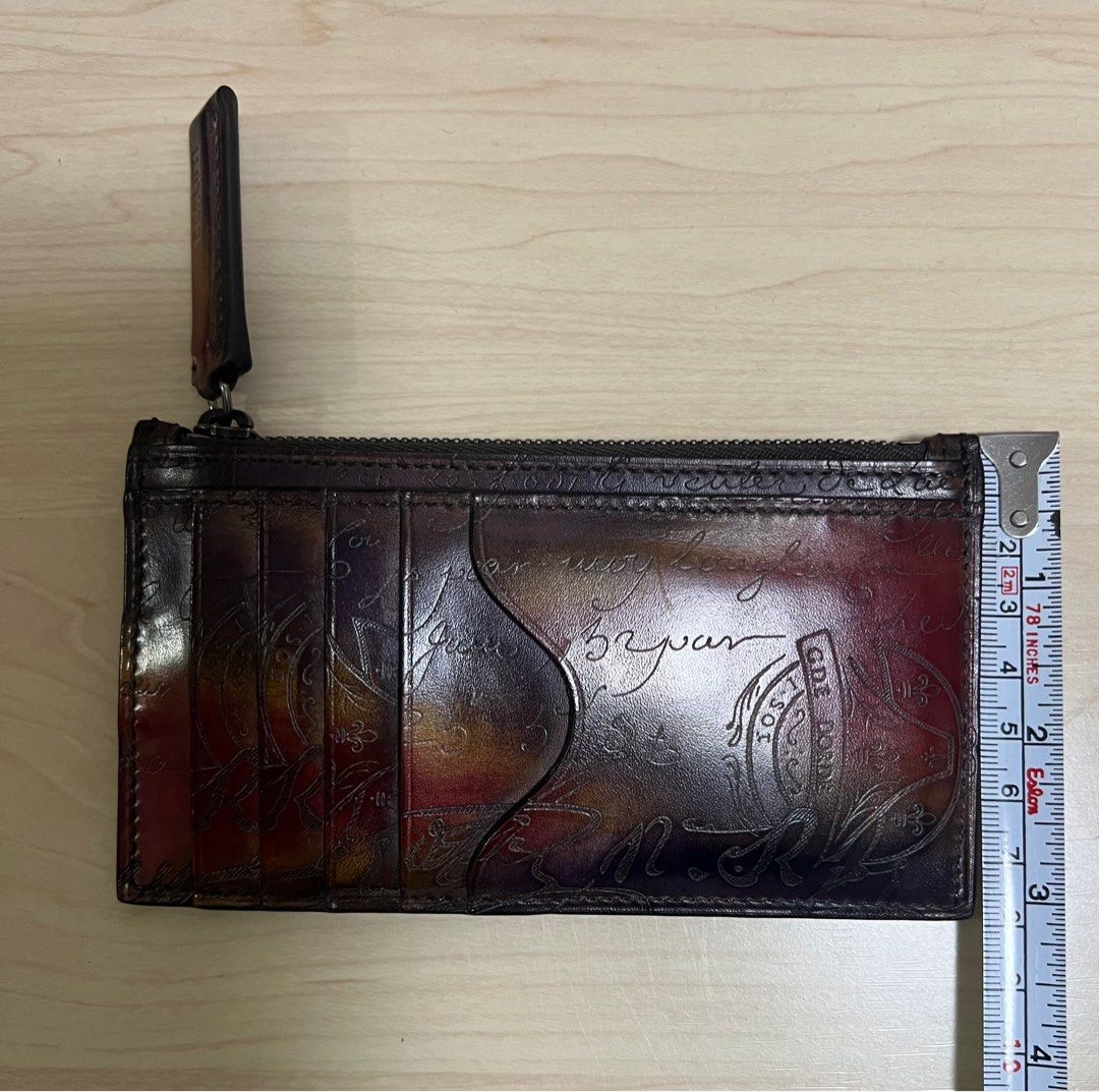 BERLUTI Koa Maxi Scritto Leather Long Zipped Card Holder, 名牌