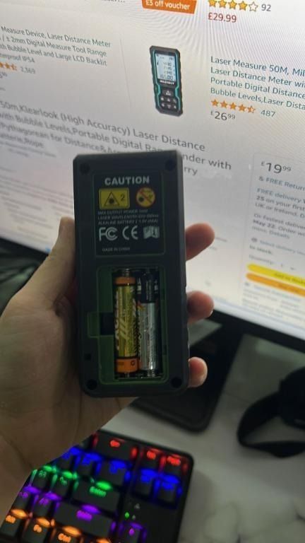 Laser Measure 50m,Klearlook (High Accuracy) Laser Distance Meter 165ft ...