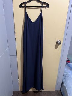 Long backless dress - Navy Blue