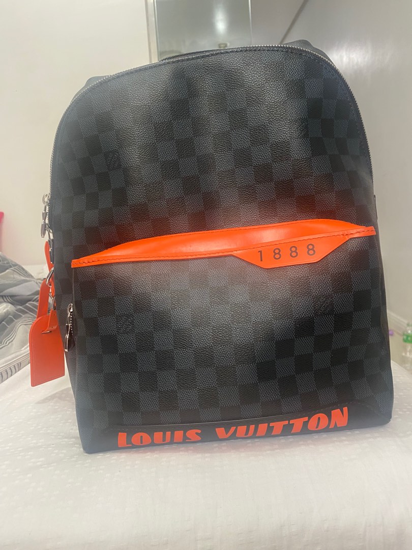 Louis Vuitton Discovery Backpack Damier Cobalt Race PM Blue Orange in  Coated Canvas with Silver-tone - US