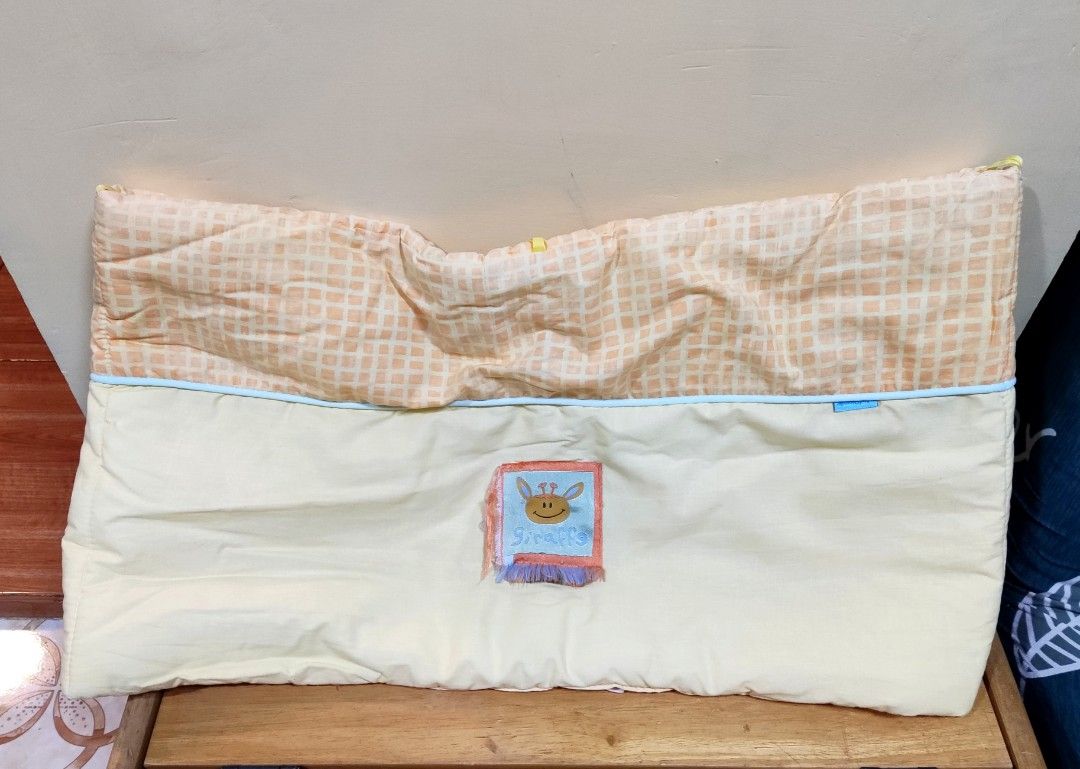 Mamas and Papas Jenny Giraffe Cot bumper & Plush + Diaper Storage bag