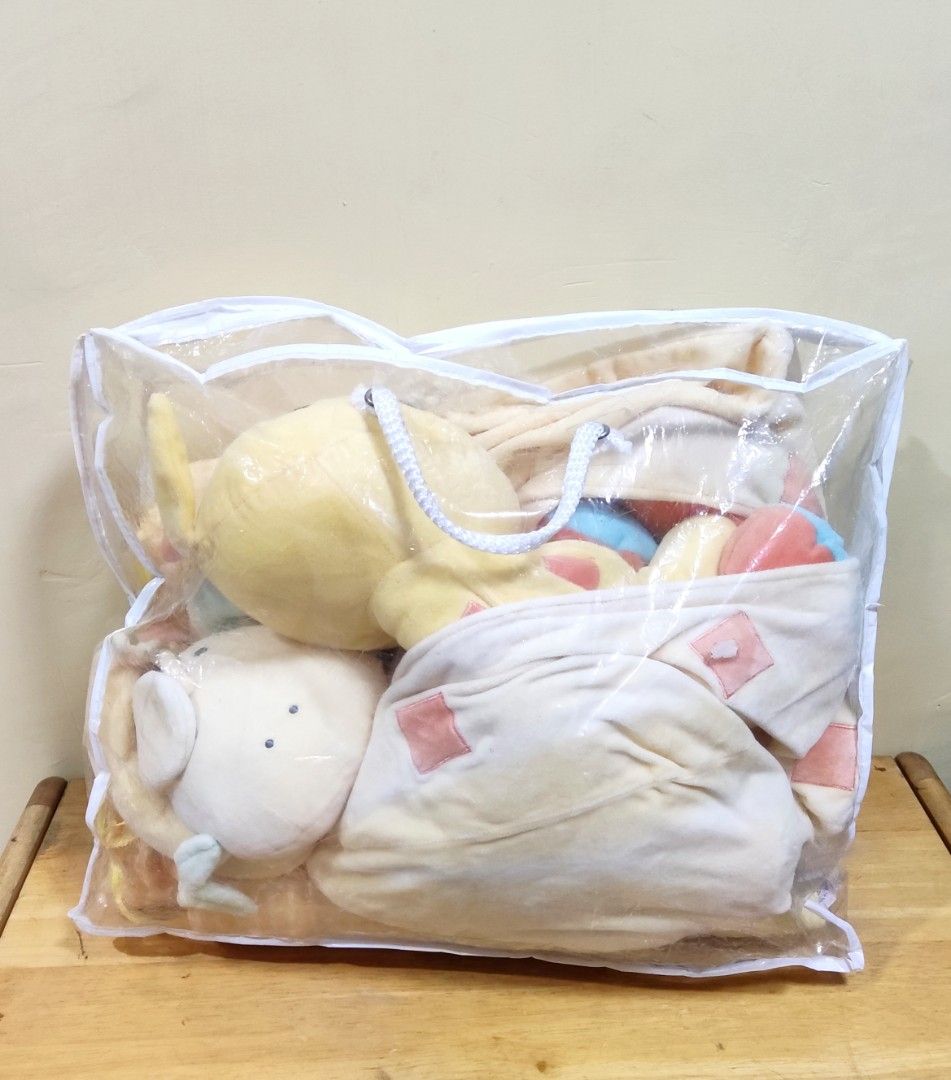 Mamas and Papas Jenny Giraffe Cot bumper & Plush + Diaper Storage bag