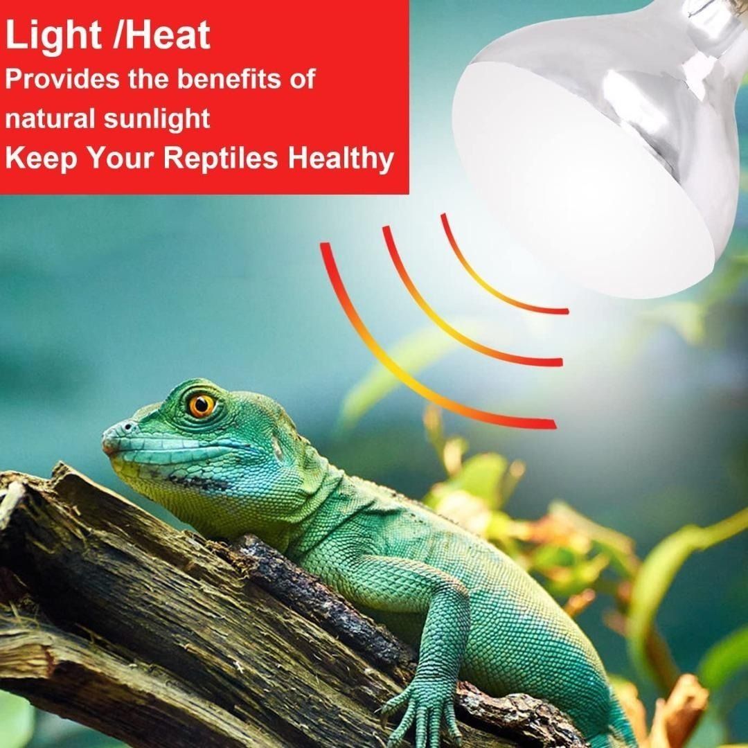 MEGA SALE AIICIOO UVB Reptile Light 100W UVB Light Bulb for Reptile Bearded Dragon Mercucry Vapor Bulb Basking Heat UVA UVB All in One Sun Lamp Furniture Home Living Lighting