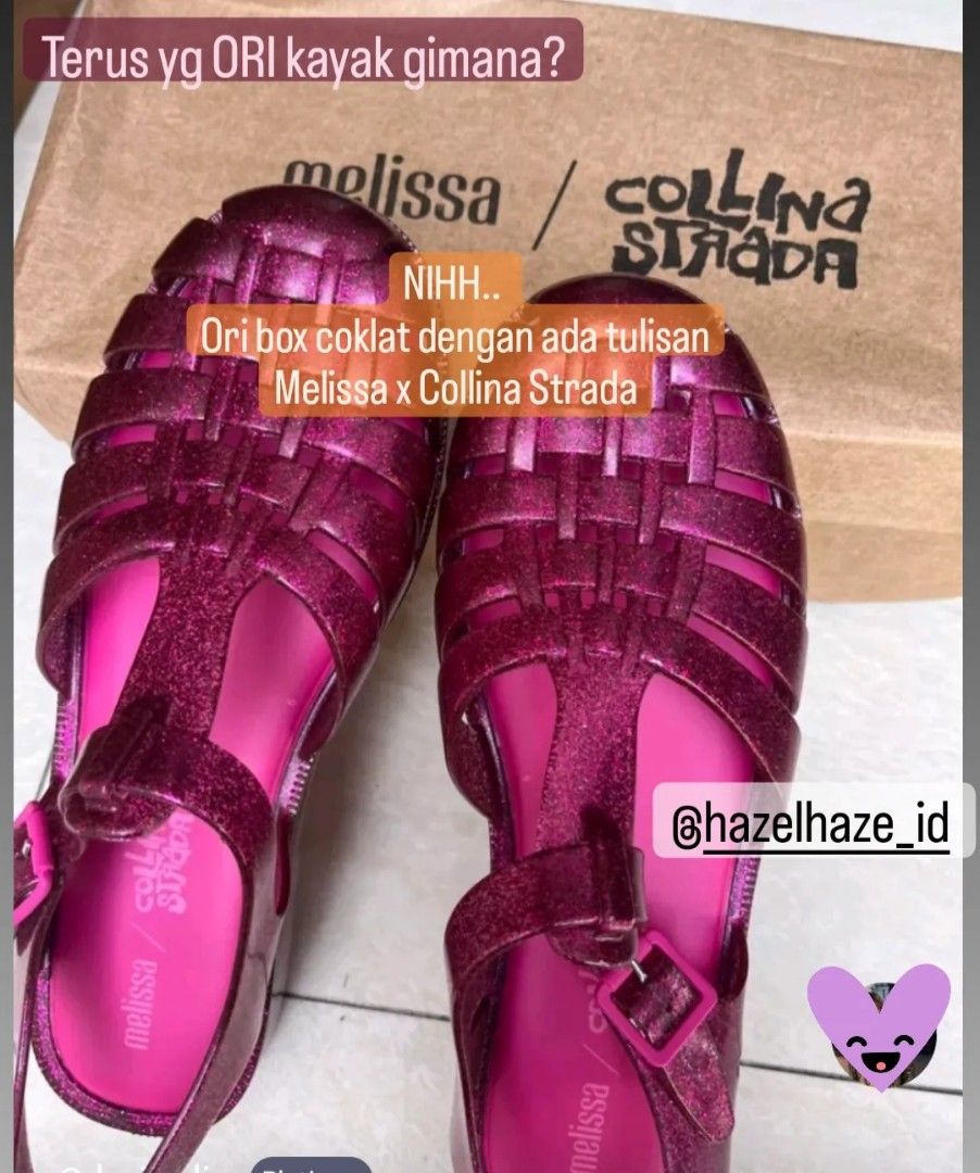 Melissa x Collina Strada Obsessed KW vs ORI Fesyen Wanita