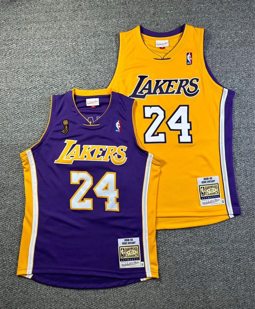 Kobe Bryant 2008-09 Lakers Premium Gold Mitchell & Ness Jersey - Size  44(L) NWT