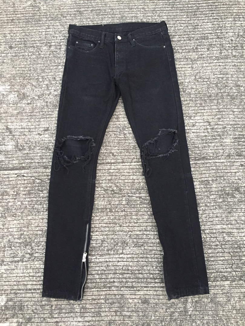 MNML M1 ANKLE ZIP PANTS, Men's Fashion, Bottoms, Jeans on Carousell
