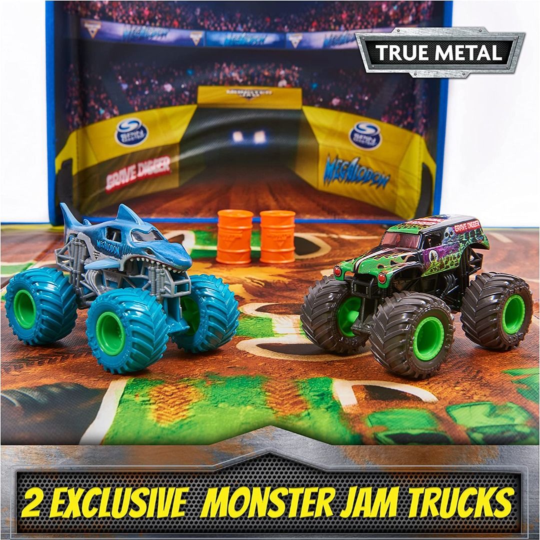 Monster Jam, Ultimate Arena Playmat with 2 Exclusive DieCast Monster