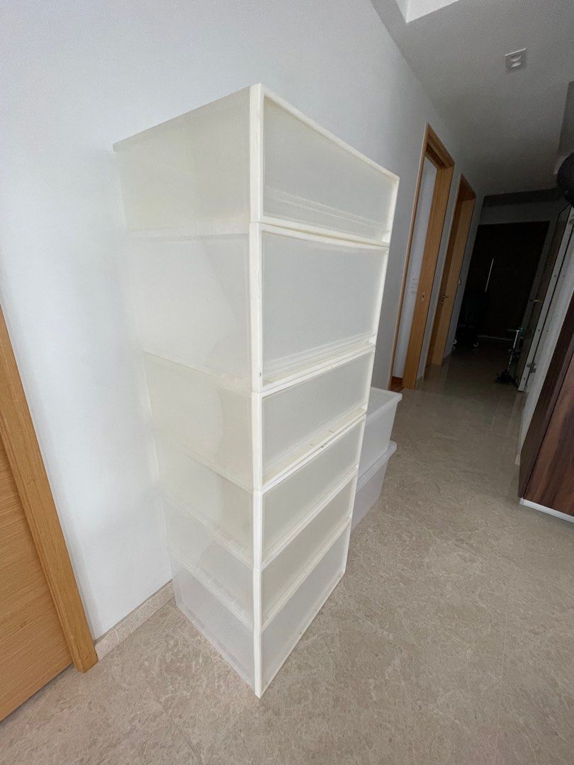 MUJI clear storage boxes, Furniture & Home Living, Home Improvement