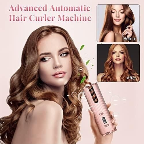 New Arrival! Cordless Hair Curler, Wireless Automatic Curling Iron with LCD  Display 6 Adjustable Temperature & Timer, 5200mAh Rechargeable Rotating  Ceramic Barrel Curling Wand Fast Heating for Hair Styling, Beauty & Personal