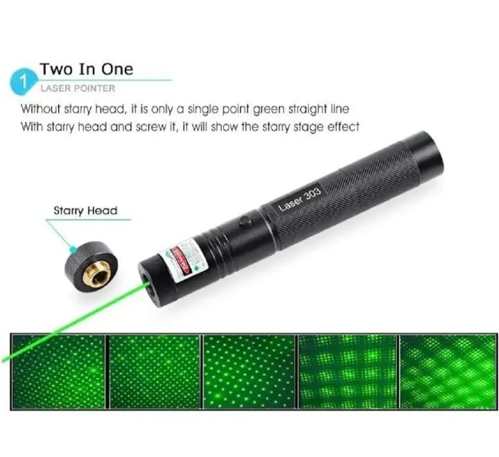 Green Laser Pointer Pen Zoom Light Visible Beam USB Rechargeable Lazer