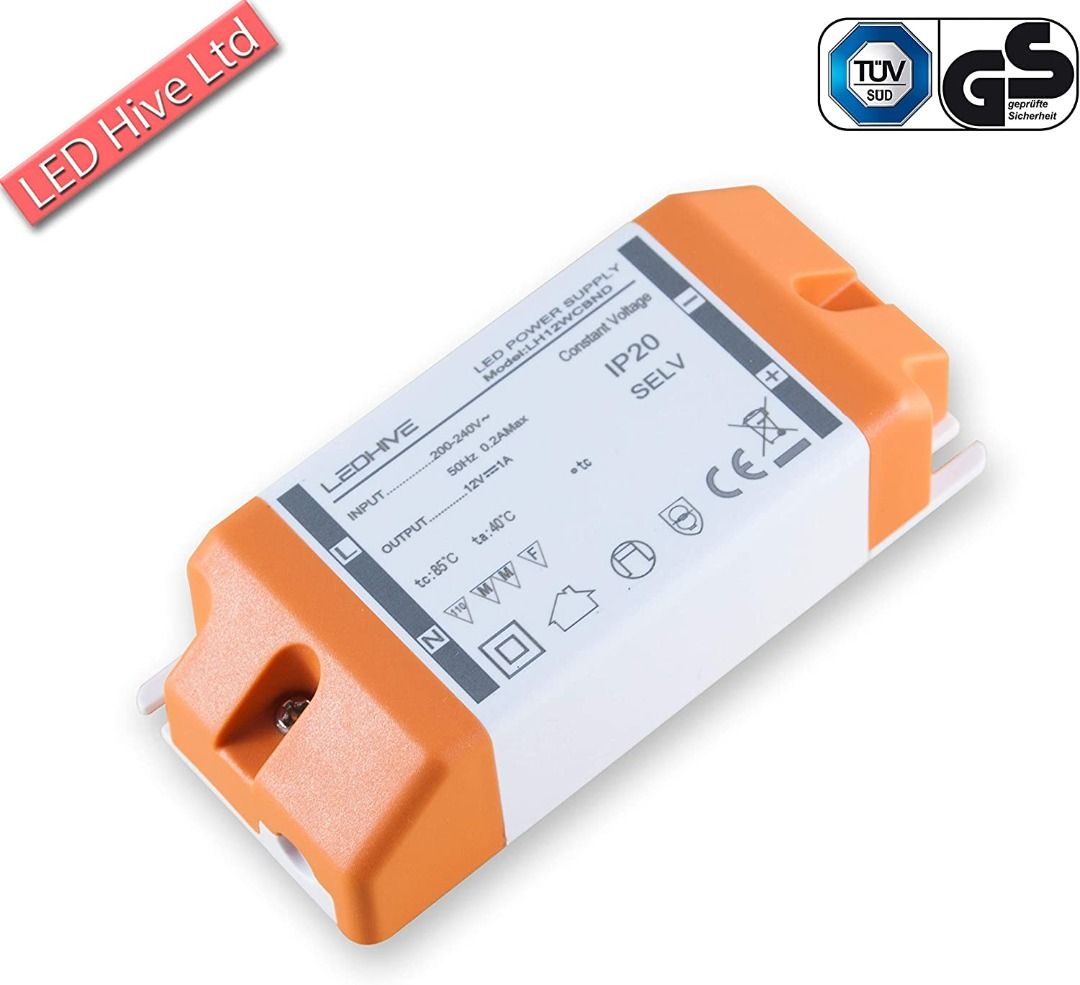 New! LED Driver Transformer 240V - 12V with Terminal Blocks, 0.5 to 12W ...