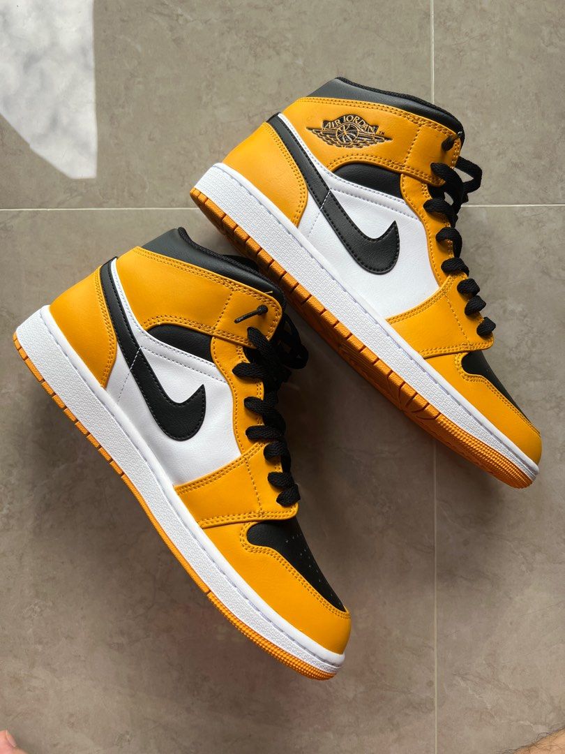 Air jordan 1 mid clearance yellow black