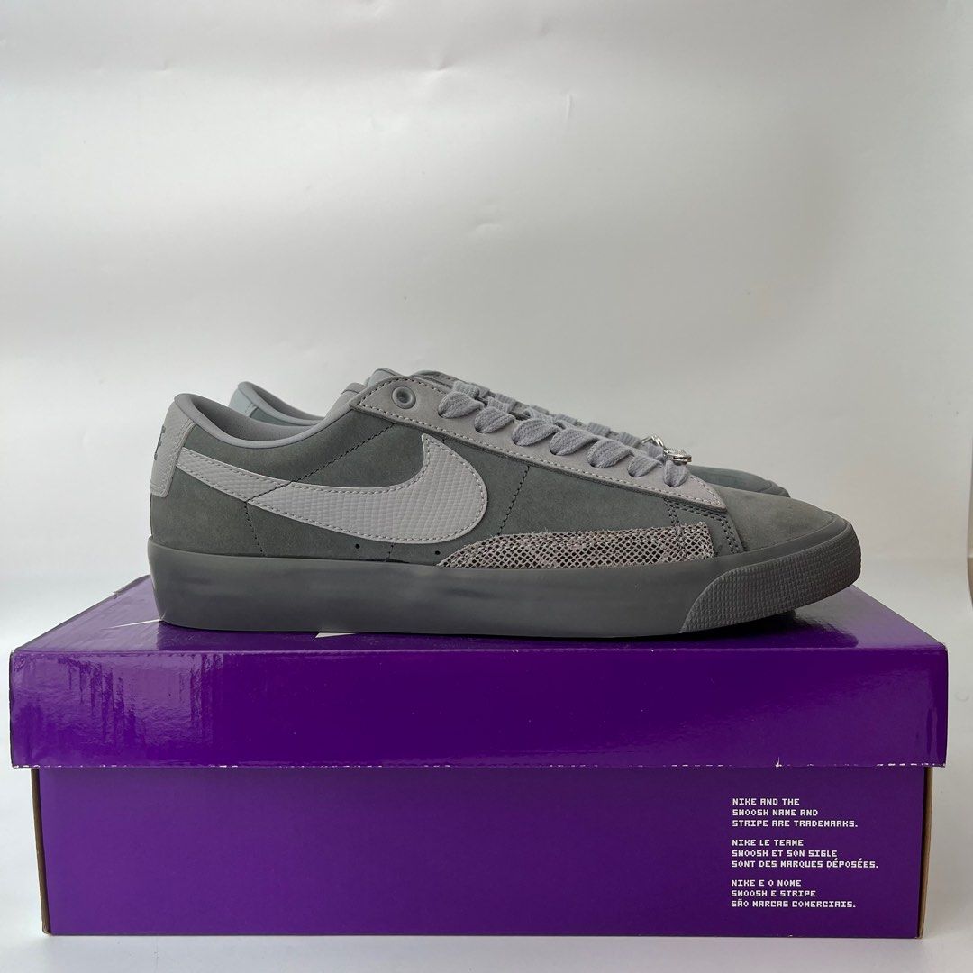 NIKE SB BLAZER LOW X FPAR COOL GREY FORTY PERCENT AGAINST RIGHTS