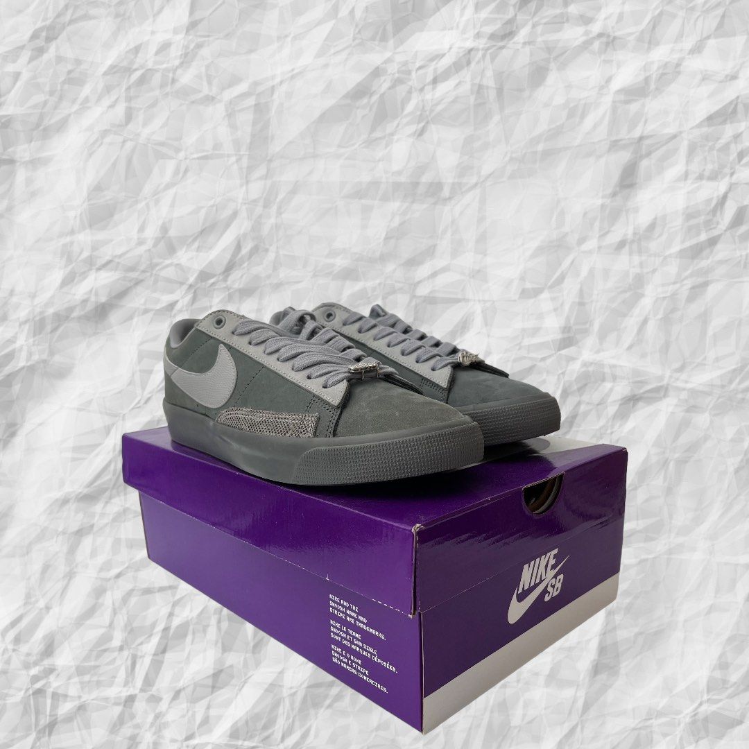 NIKE SB BLAZER LOW X FPAR COOL GREY FORTY PERCENT AGAINST RIGHTS