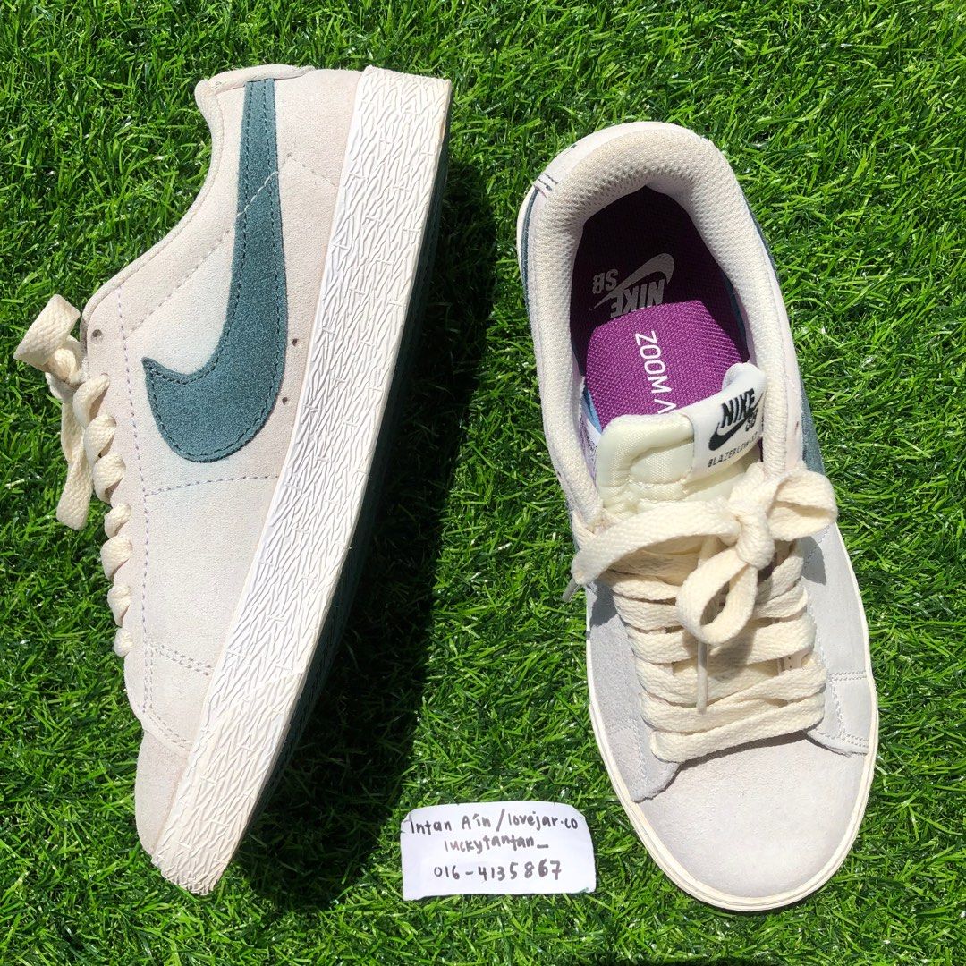 Nike sb zoom blazer low summit white deep jungle hot sale