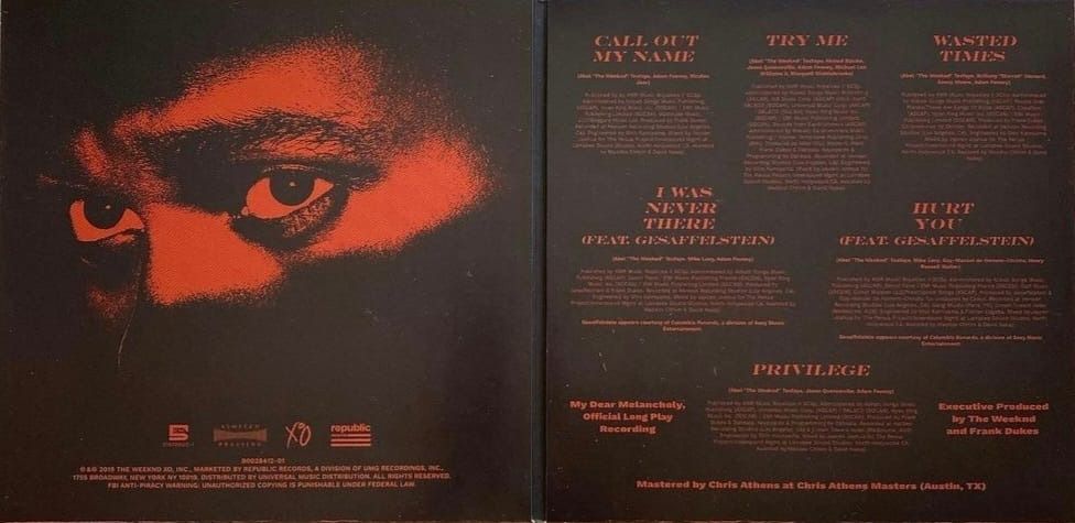 [AUTHENTIC PRODUCT] FIRST PRESSING OF MY DEAR MELANCHOLY VINYL RECORD |  OFFICIAL PRESSING | THE WEEKND VINYL WE'VE ALL BEEN WAITING FOR | HOUSED IN  AN