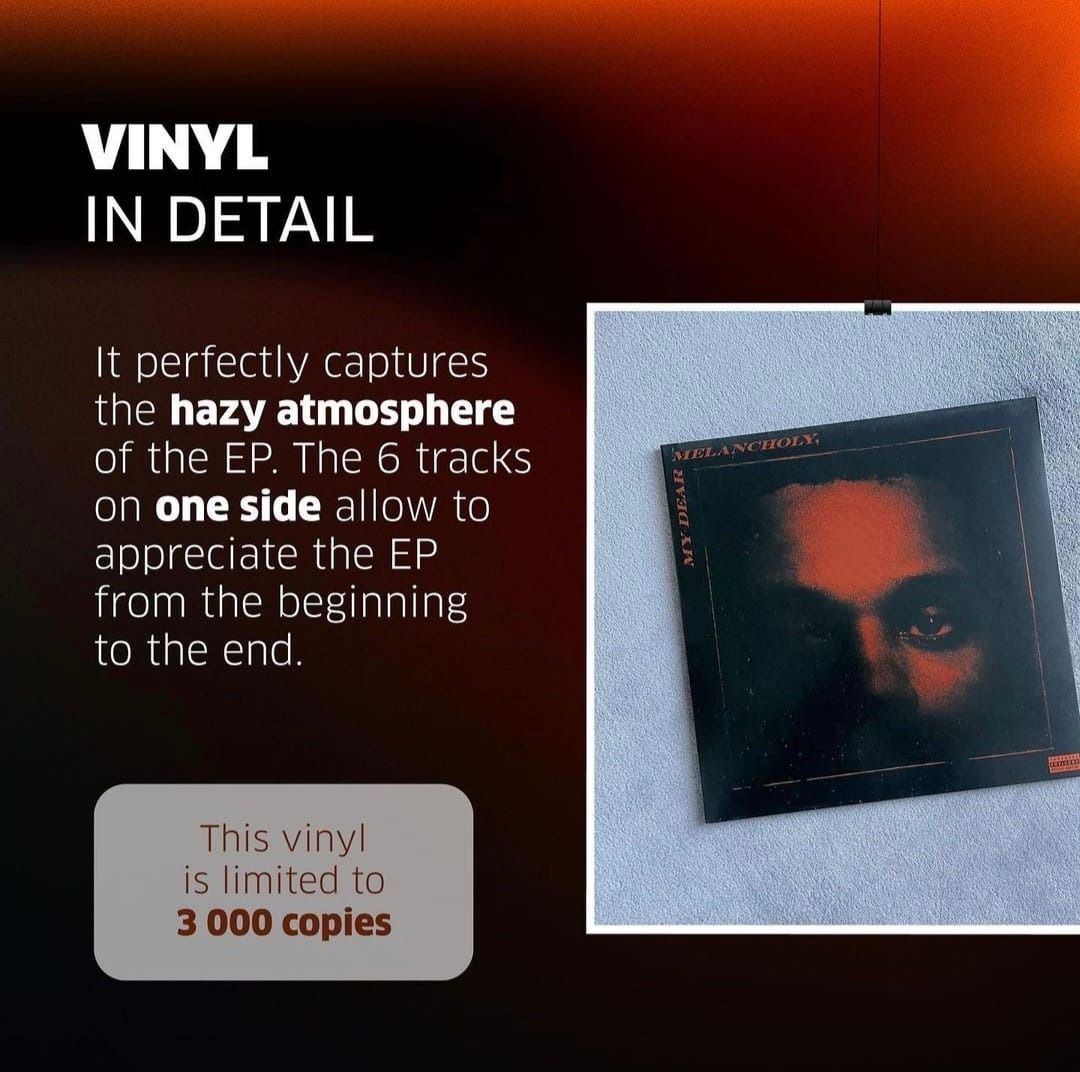 [AUTHENTIC PRODUCT] FIRST PRESSING OF MY DEAR MELANCHOLY VINYL RECORD |  OFFICIAL PRESSING | THE WEEKND VINYL WE'VE ALL BEEN WAITING FOR | HOUSED IN  AN